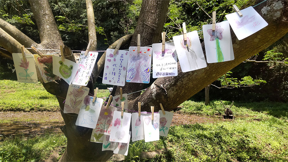 花の絵手紙づくりと代かき